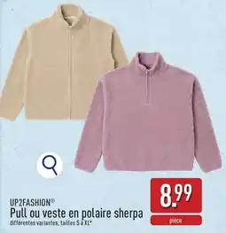 ALDI Pull ou veste en polaire sherpa aanbieding