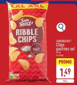 ALDI Sunsnacks ribble chips salt aanbieding