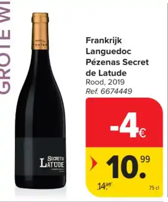 Frankrijk Languedoc Pézenas Secret de Latude Rood