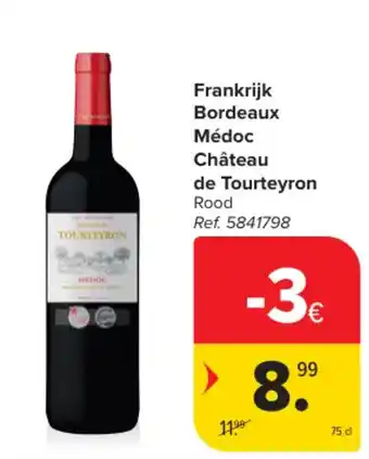 Frankrijk Bordeaux Médoc Château de Tourteyrond Rood
