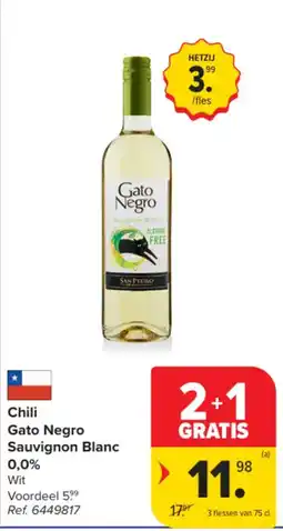 Carrefour Chili Gato Negro Sauvignon Blanc aanbieding