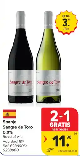 Carrefour Spanje Sangre de Toro aanbieding