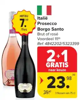 Carrefour Italië Prosecco Borgo Santo aanbieding