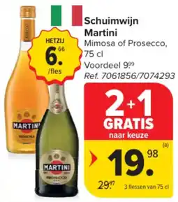 Carrefour Schuimwijn Martini aanbieding