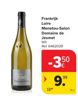 Carrefour Frankrijk Loire Menetou-Salon Domaine de Jesmet Wit aanbieding