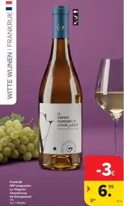 Carrefour Le Viognier Chardonnay de Gourgazaud aanbieding