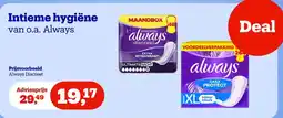 Bol.com Intieme hygiëne van o.a. Always aanbieding