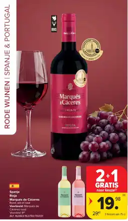 Carrefour Spanje Rioja Marques de Caceres aanbieding
