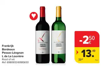 Frankrijk Bordeaux Pessac-Léognan L de La Louvière