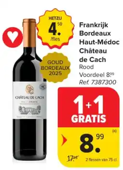 Carrefour Frankrijk Bordeaux Haut-Médoc Château de Cach Rood aanbieding