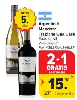 Carrefour Argentinië Mendoza Trapiche Oak Cask aanbieding