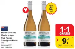 Carrefour Nieuw-Zeeland Marlborough Two Peaks Sauvignon Blanc aanbieding