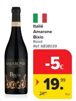 Carrefour Italië Amarone Bixio Rood aanbieding