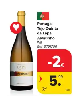 Carrefour Portugal Tejo Quinta da Lapa Alvarinho Wit aanbieding
