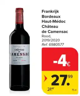 Carrefour Frankrijk Bordeaux Haut-Médoc Château de Camensac Rood aanbieding