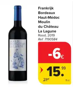 Carrefour Frankrijk Bordeaux Haut-Médoc Moulin du Château La Lagune aanbieding