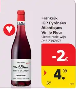 Carrefour Lichte rode wijn aanbieding