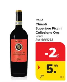 Carrefour Italië Chianti Superiore Piccini Collezione Oro Rood aanbieding