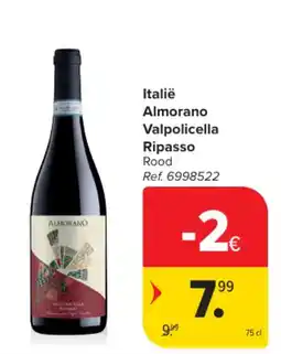 Carrefour Italië Almorano Valpolicella Ripasso Rood aanbieding