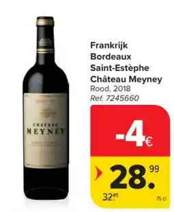 Carrefour Frankrijk Bordeaux Saint-Estèphe Château Meyney Rood aanbieding