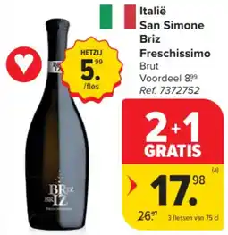Carrefour Italië San Simone Briz Freschissimo Brut aanbieding