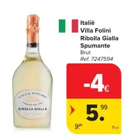 Carrefour Italië Villa Folini Ribolla Gialla Spumante Brut aanbieding