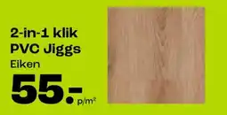 Kwantum 2-in-1 klik pvc jiggs eiken aanbieding