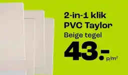 Kwantum PVC Taylor Beige tegel aanbieding