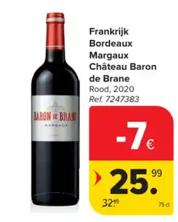 Carrefour Frankrijk Bordeaux Margaux Château Baron de Brane aanbieding