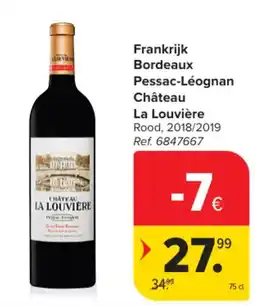 Carrefour Frankrijk Bordeaux Pessac-Léognan Château La Louvière Rood aanbieding
