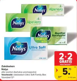 Carrefour Market Zakdoeken Nalys aanbieding
