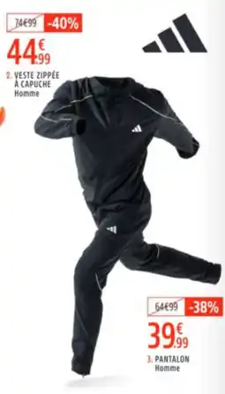 Intersport Adidas Veste Zippée à Capuche aanbieding