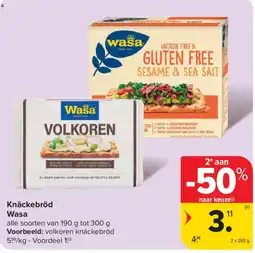 Carrefour Market Knäckebröd Wasa aanbieding