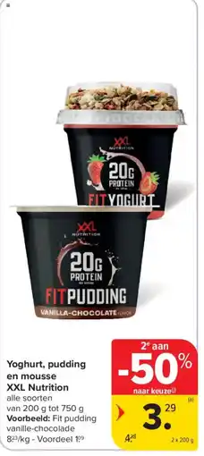 Carrefour Market Yoghurt, pudding en mousse XXL Nutrition aanbieding