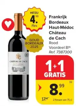 Carrefour Market Frankrijk Bordeaux Haut-Médoc Château de Cach Rood aanbieding