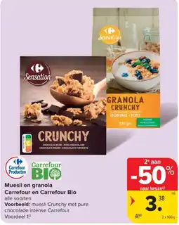 Carrefour Market Muesli en granola Carrefour en Carrefour Bio aanbieding