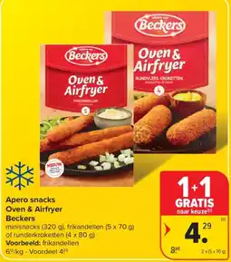 Carrefour Market Apero snacks Oven & Airfryer Beckers aanbieding