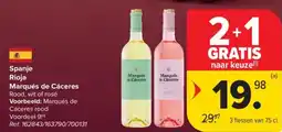 Carrefour Market Spanje Rioja Marqués de Cáceres aanbieding