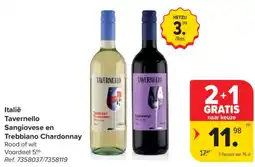 Carrefour Market Italië Tavernello Sangiovese en Trebbiano Chardonnay aanbieding