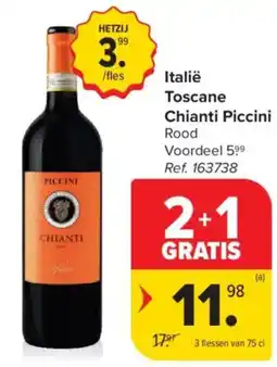 Carrefour Market Italië toscane chianti piccini rood aanbieding