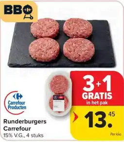 Carrefour Market Runderburgers Carrefour aanbieding
