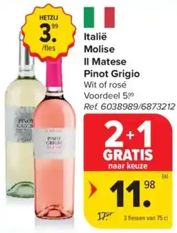 Carrefour Market Italië Molise Il Matease Pinot Grigio aanbieding