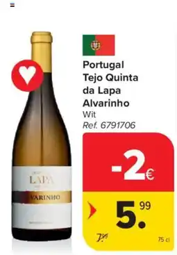 Carrefour Market Portugal Tejo Quinta da Lapa Alvarinho Wit aanbieding