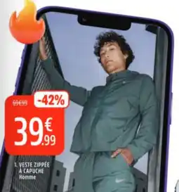 Intersport Nike Veste Zippee a Capuche Homme aanbieding