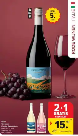 Carrefour Market Italie Toscane Piccini Geografico aanbieding