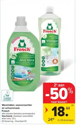 Carrefour Market Wasmiddel, wasverzachter en schoonmaak Frosch aanbieding