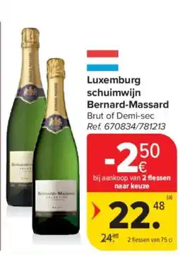 Carrefour Market Luxemburg schuimwijn Bernard-Massard aanbieding