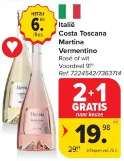 Carrefour Market Italië Costa Toscana Martina Vermentino aanbieding