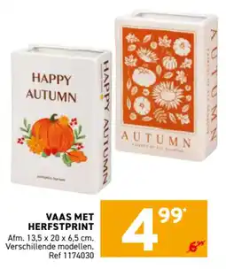Trafic Vaas met herfstprint aanbieding