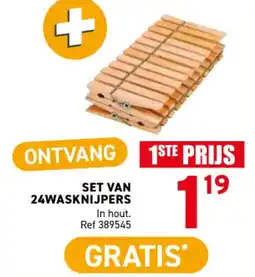Trafic set van 24 wasknijpers aanbieding